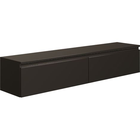Selsey BEMMI -Mueble de TV suspendido con 2 puertas -150 cm -negro (1/5)
