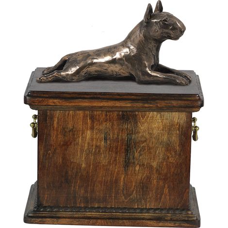 Bull Terrier, Bull Terrier I - urne funéraire pour chien, urne avec statuette, urne élégante de style classique par Art-Dog (1/5)