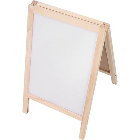Chevalet pour enfants double face, pliable, sur pied, avec grande surface de peinture, structure en peuplier, 25 x 40 cm, accessoires inclus (1/5)