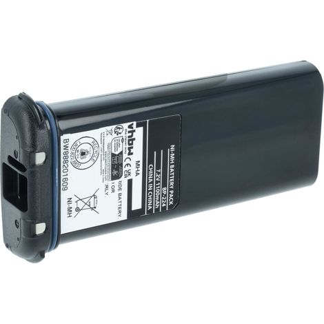 vhbw Akku Ersatz für Icom BP-224, BP-224H für Funkgerät, Walkie Talkie (1100 mAh, 7,2 V, NiMH)