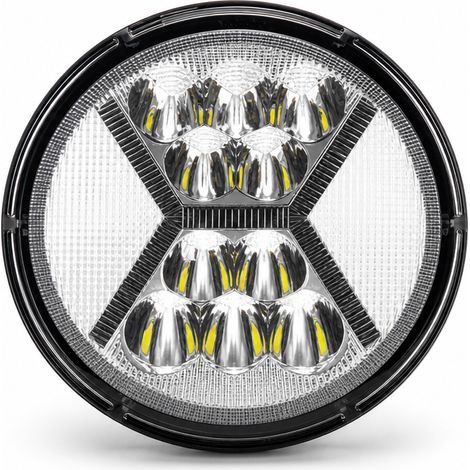 Phare de Travail LED Rond 39 LED avec Feu de Jour et Anneau Blanc pour Voiture, Moto et Chariot Élévateur (1/5)