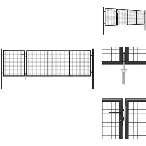 Gartentore - Living Gartentor Stahl 350 x 100 cm Anthrazit (1/5)