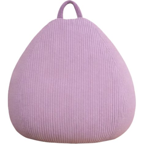 Pouf Poire Velours Côtelé déhoussable - 80x70 cm Violet Bananair Fabriqué en France