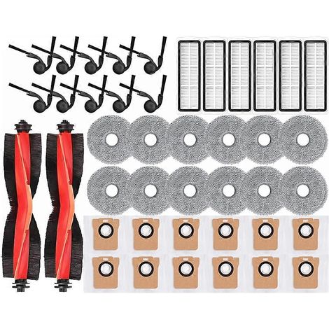 Accessoires compatibles avec l'aspirateur robot 5 Pro / OV21GL : unité principale, brosse latérale, filtre, serpillière, sac à poussière (1/5)