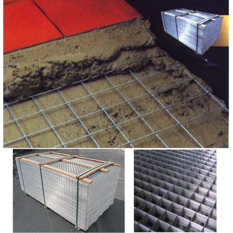 20 fogli RETE ELETTROSALDATA ZINCATA PER MASSETTO PAVIMENTI MURATURE cm.200x100 (1/3)