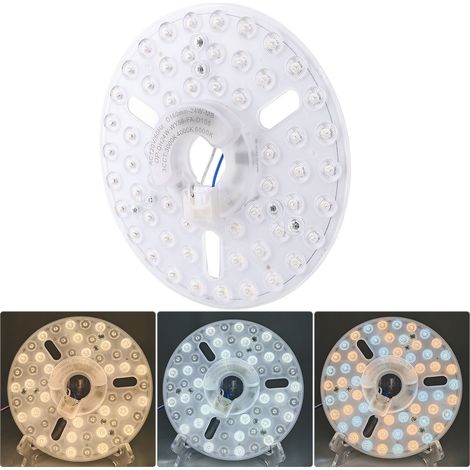 Panneau de Remplacement de Lumière de Ventilateur de Plafond 24W 120V, Kit d'éclairage LED, 3cct 3000K 4000K 6000K