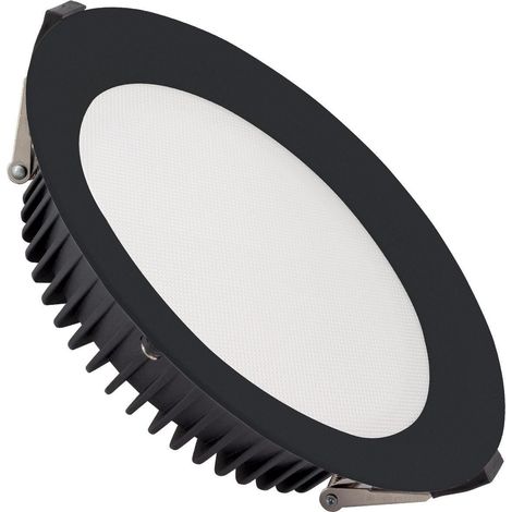 Downlight LED 40W Circular  Aero 130 lm/W Microprismático LIFUD Corte Ø 200 mm Negro 3000K Blanco Cálido (1/3)