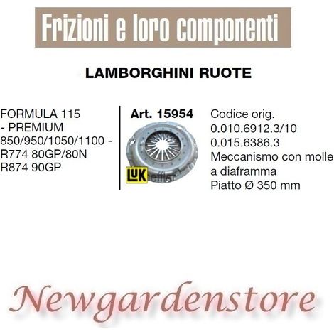 Embrague tractor 15954 LAMBORGHINI 350mm Formula 115 Premium 850 950 1050 1100