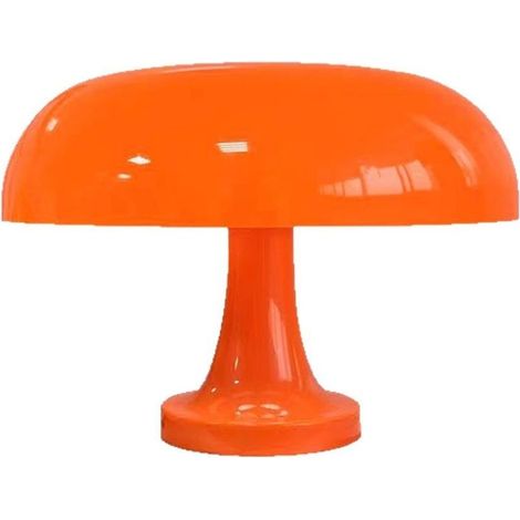 Lampe de bureau champignon veilleuse rechargeable pour chambre à coucher, couleur orange, éclairage d'appoint compact (1/5)