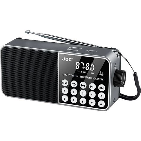 Mini radio FM portable avec écran LED haute définition, enceinte Bluetooth sans fil avec lampe torche, compatible avec les cartes TF et les clés USB, prise casque 3,5 mm. (1/5)