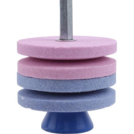 Afilador de cuchillas de cortacésped de 4 capas, afilador universal de brocas con muela abrasiva, 1 pieza (1/5)