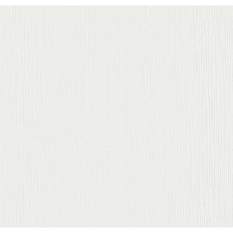 BRICOFLOR Papier Peint monochrome blanc Papier Peint uni intissé blanc pour salon Tapisserie unie pour cuisine, chambre & plus (1/4)