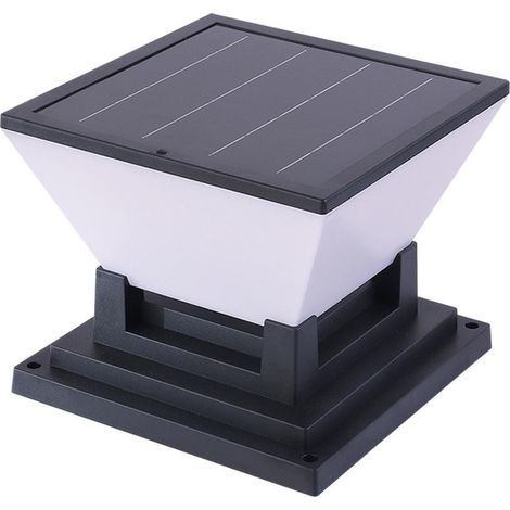 Lot de 2 capuchons solaires pour poteaux - 10,6 x 10,6 x 11 cm - Étanchéité IP65 - 10 à 12 heures - 3 modes - Lampes solaires d'extérieur (1/5)