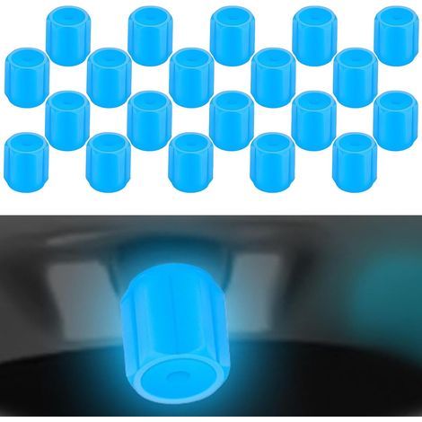 Pièces Bouchon Valve Pneu Voiture Lumineux,Capuchons Fluorescents Universels en Forme de Crâne Anti-Poussière pour Tige de Valve,Accessoire Décoratif Lumineux pour Voiture,Camion,SUV,Vélo et Moto (1/5)