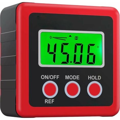 Outil de recherche d'angle magnétique pour scie à table magnétique - Inclinomètre numérique - 0 sur 90 degrés Angle Cube Rapporteur numérique Jauge de biseau pour le travail du bois Micro Jig (1/5)