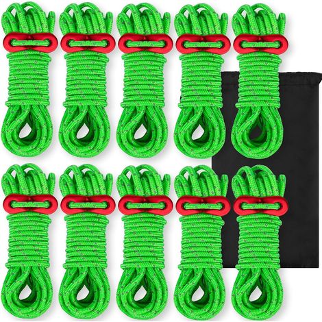 Cordes d'arrimage réfléchissantes Ø4 mm avec tendeur en aluminium (1/5)