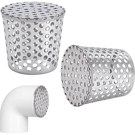 2pcs Filtres de Gouttière en Acier Inoxydable, 6075mm Protection Descente Gouttiere Accessoire pour Gouttière pour 6375mm ID Pipe Gouttière, Le Toit, Écran de Gouttière (1/5)