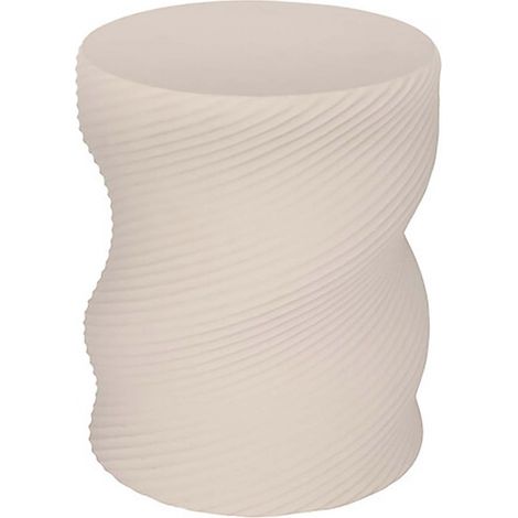 Tabouret Table à café en oxyde de magnesium, coloris sable - Diamètre 33 x Hauteur 40 cm (1/4)