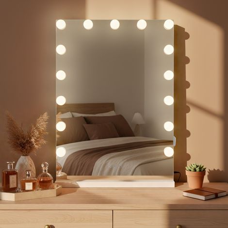 Espejo de maquillaje Murrieta Blanco
