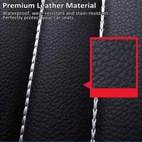 Housses de siège auto universelles en cuir respirant 4 pièces accessoires d'intérieur pour SUV (1/4)