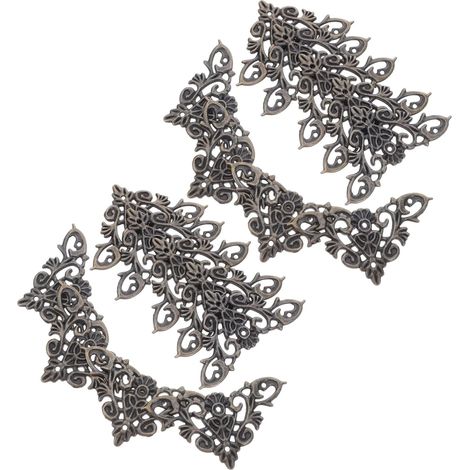 Protège-coins décoratifs, bois, triangulaire, style vintage (1/5)