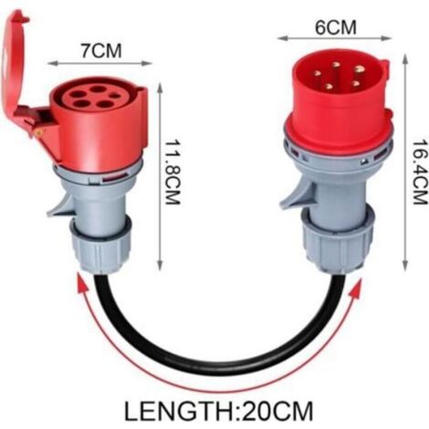 Adaptateur CEE 32 A vers 16 A (1/4)