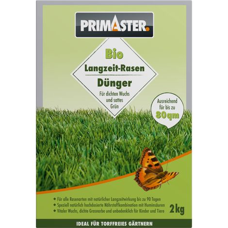 Primaster Bio Langzeit Rasendünger 2 kg für 80 m² Dünger