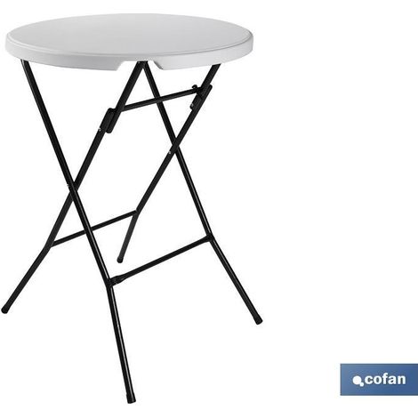 Mesa plegable blanca (Ø80 x 110 cm) COFAN 43051020 (1/4)
