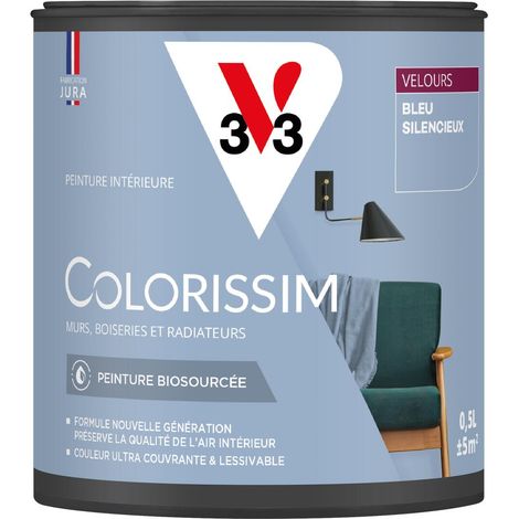 Peinture murale intérieure Colorissim® V33 Bleu silencieux Velours 0,5L (1/5)