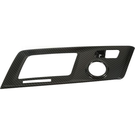 Baguette décorative de couvercle de boîte de vitesses style fibre de carbone pour Chevrolet Corvette C7 2014-2019, avec autocollant pour cadre de panneau de changement de vitesse de la console central (1/5)