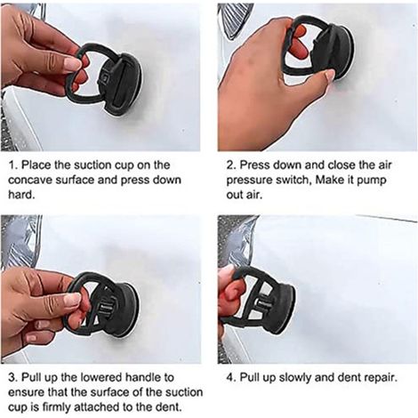 Extracteur de Dent 2 pièces, réparation retrait de ventouse sans trace pour réparer les voitures écran d'ordinateur carreaux de verre levage de miroir et objets en mouvement. (1/4)
