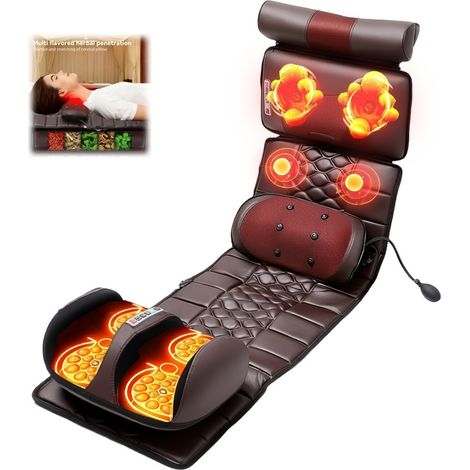 Matelas de massage électrique - Tapis De Massage Corps - Tapis de massage pour tout corps chaleur - Pliable rangement - 3 niveaux (1/5)