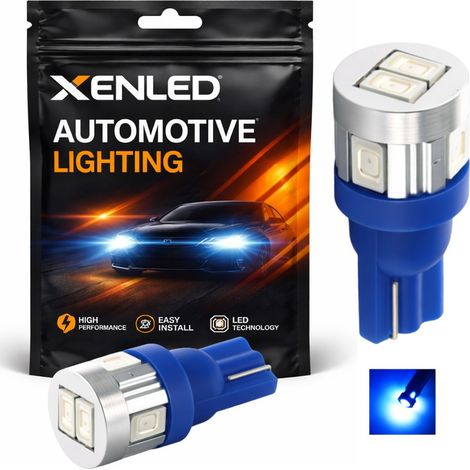 Ampoule 6 LED SG - W5W - Bleu 12V Lampe de signalisation T10 (1/5)