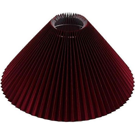 Abat-jour plissé en tissu pour lampe de table ou lampadaire E27, style nordique, à monter soi-même, couleur bordeaux.
