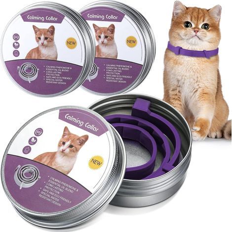 Collier Antiparasitaire 2 Pièces Collier Anti Puces pour Chat 38-62CM Rduit Le Stress et Les Problèmes Comportementaux (1/5)