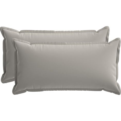 Cushion with Pillow HOUTEN 2 pcs Grey Polyester vidaXL (1/5)
