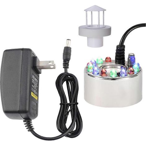 Ultraschall-Nebelsystem, Spritzschutz, 12 mehrfarbige LEDs, Mini-Nebelsystem, Wassertank, Nebelmaschine, US-Stecker (1/5)