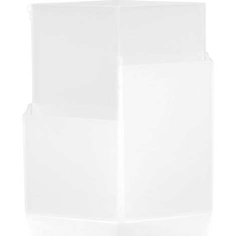 Porte-pinceaux de maquillage en plastique transparent, base hexagonale, grande capacité, pour stylos et crayons, idéal pour l'école et le bureau.