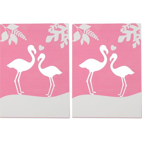 Lot de 2 serre-livres en métal pour un support stable sur bureau et étagère, adaptés à une utilisation à la maison et au bureau (style flamant rose)