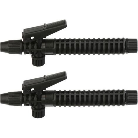 Lot de 2 poignées pulvérisateur à gâchette 175 mm, poignée pistolet pulvérisation agricole pour contrôle des cordyceps jardin, équipement dédié (bleu) Noir 2PCS (1/5)