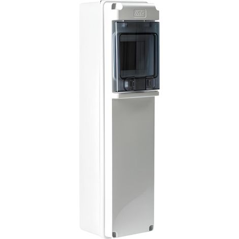IDE – CSN4PT – Coffret de communication étanche IP65 – 4 modules sur 1 rangée – Porte en polycarbonate – Dimensions 385x102x105mm