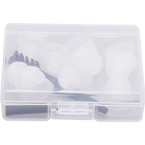Ensemble de bouchons d'oreille en silicone pour amplificateur auditif, brosse de nettoyage professionnelle pour amplificateur auditif, brosse de ventilation L (1/5)