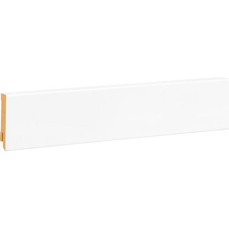 KGM Sockelleiste weiß MDF Hochglanz foliert 16x58mm Modern 2,4m