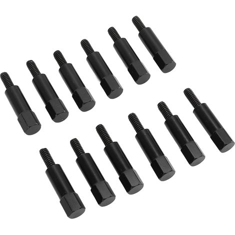 Kit de 12 mini boulons hexagonaux, goujons et écrous noirs pour cache-culbuteurs, compatible avec les moteurs Ford SB 260, 289, 302 et 351W. (1/5)