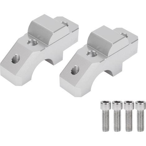 2 supports de guidon en alliage d'aluminium CNC, remplacement pour YAMAHA Tracer 900/GT 2015‑2019, argent (1/5)