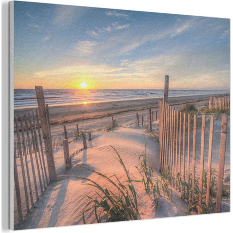 QUADRO ACUSTICO Spiaggia - Mare - Duna - Tramonto - Paesaggio 80x60 cm (1/5)