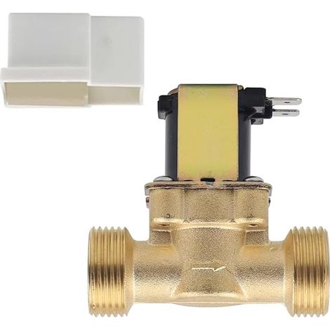 Électrovanne 3/4" AC 220 V - Entrée d'Eau en Laiton - Normalement Fermée pour Contrôle de l'Eau (1/5)