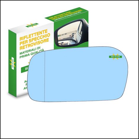 Vetro specchio retrovisore azzuratto asferico lato sx-guidatore per audi 100 (4a
