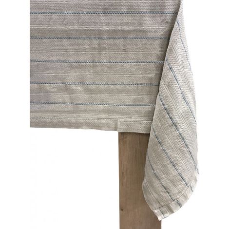Nappe 170x250 motifs rayures bleu figuerolles - PARDIGON 4463 (1/4)