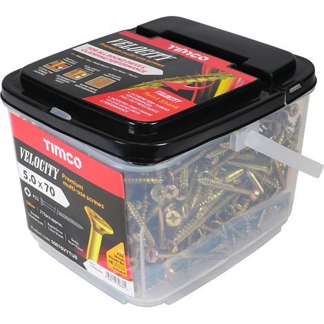 TIMCO Velocity Premium Multi-Use Countersunk Gold Woodscrews - 5.0 x 70
